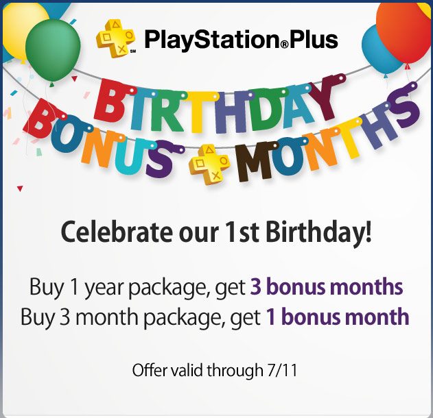 PlayStation Plus Celebrates its 1st Birthday with Limited-Time Bonus Months Offer