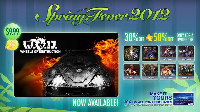 Spring Fever Expands Tomorrow: Wheels of Destruction, Mortal Kombat Discounts