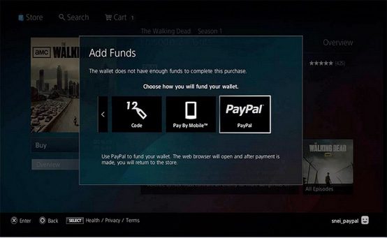 paypal playstation store