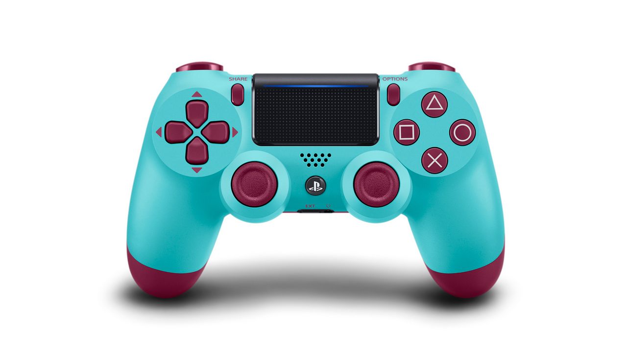 ps4 controller blue and pink