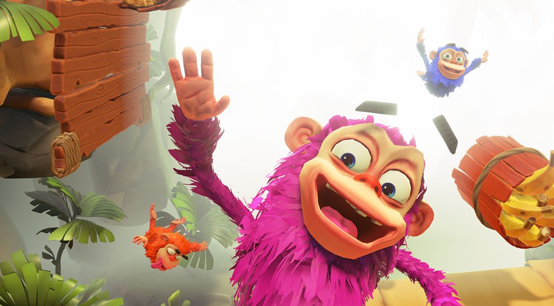 Go ape for mini-game-filled multiplayer Chimparty, swinging onto PlayLink on 14th November