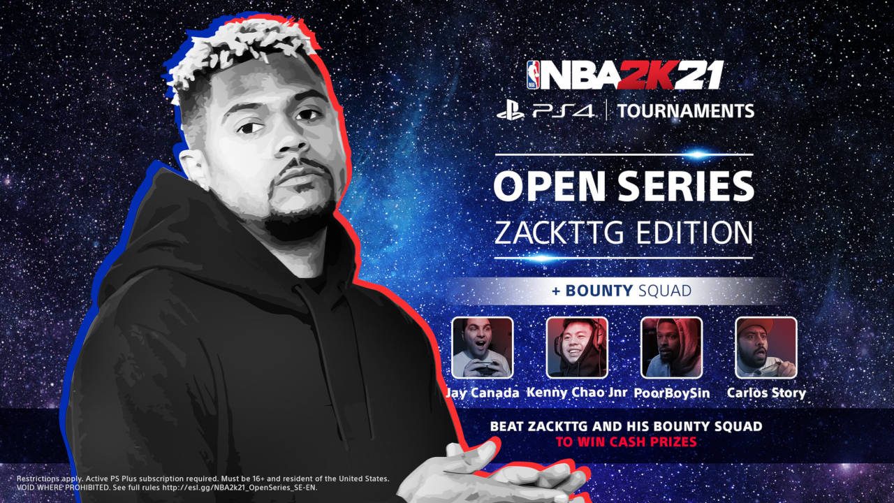 Take on NBA 2K content creators in the PS4 Tournaments 