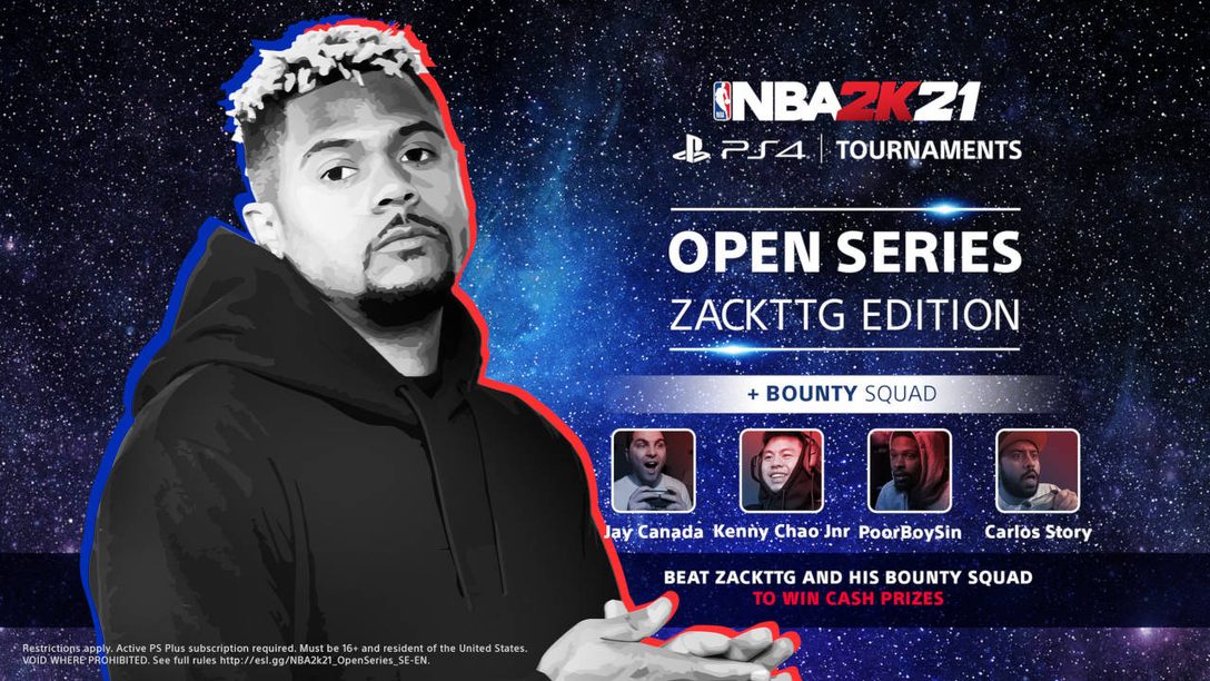 Take on NBA 2K content creators in the PS4 Tournaments: Open Series