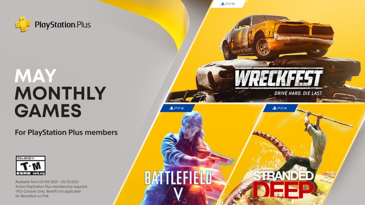 Playstation Plus Games For May Battlefield V Stranded Deep Wreckfest Drive Hard Die Last Playstation Blog