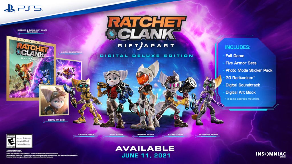 Ratchet and Clank: Rift Apart, svelate le armature ottenibili con la versione Digital Deluxe 1