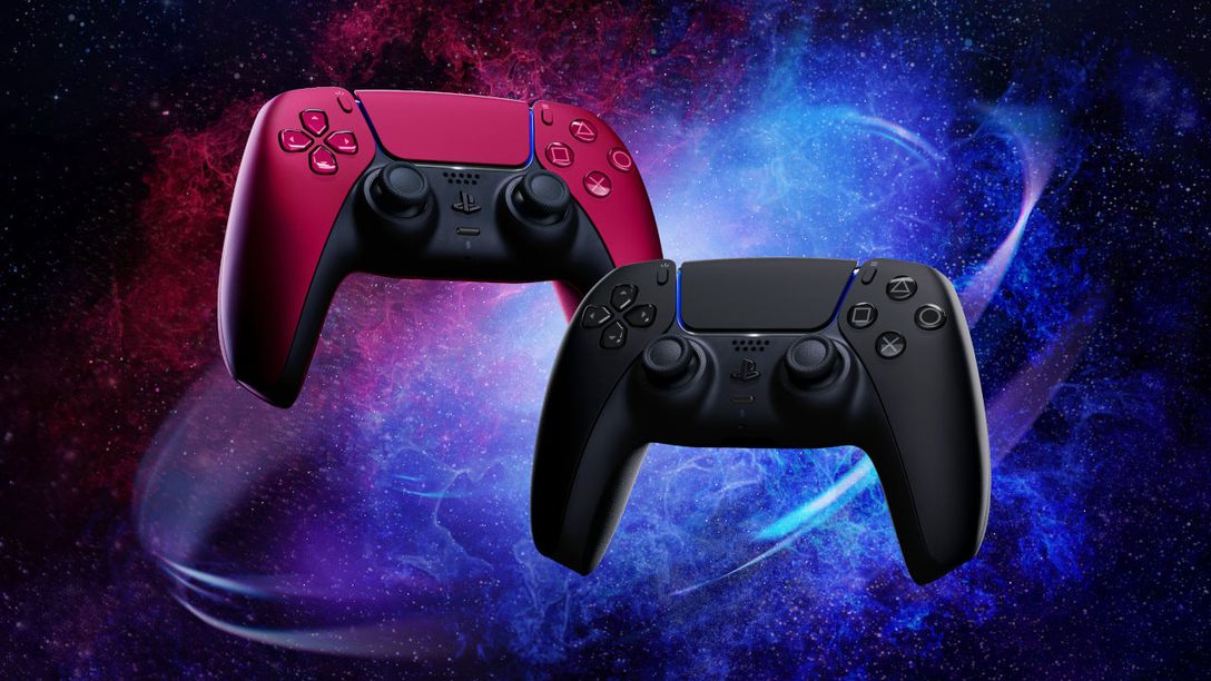 PS5 DualSense Controller - Midnight Black, Cosmic Red