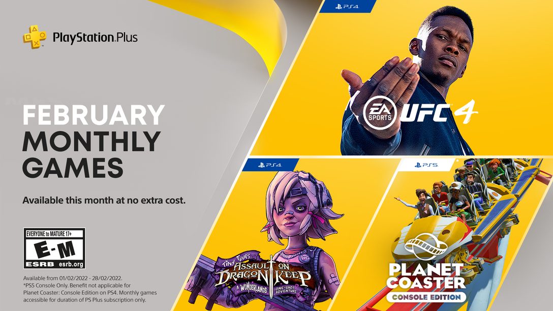 PlayStation Plus games for February: EA Sports UFC 4, Planet Coaster: Console Edition, Tiny Tina’s Assault on Dragon Keep: A Wonderlands One-shot Adventure