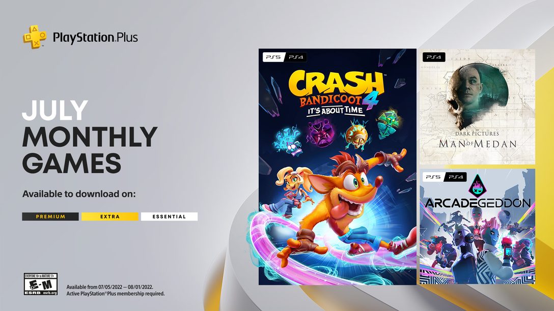 PlayStation Plus Monthly Games for July Crash Bandicoot 4 It’s About Time, Man of Medan