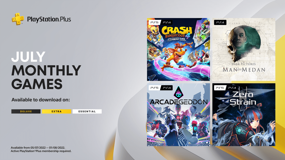 (For Southeast Asia) PlayStation Plus Monthly Games for July: Crash Bandicoot 4: It’s About Time, Man of Medan, Arcadegeddon, Zero Strain