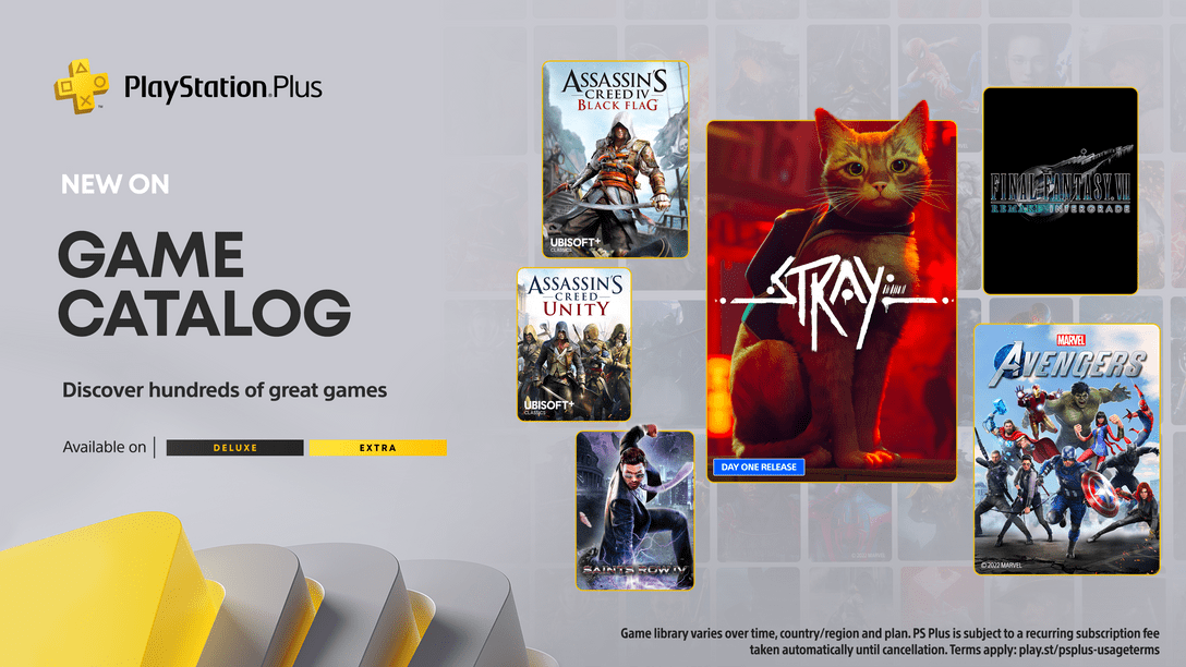 (For Southeast Asia) PlayStation Plus Game Catalog lineup for July: Stray, Final Fantasy VII Remake Intergrade, Marvel’s Avengers 