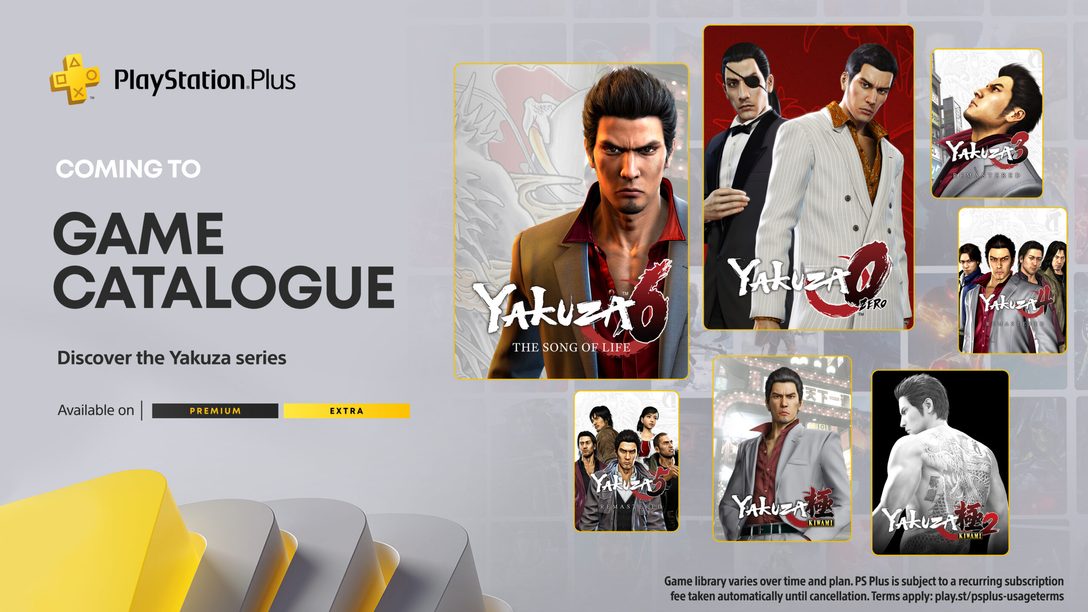 8 Yakuza games coming to PlayStation Plus in 2022, starting next month
