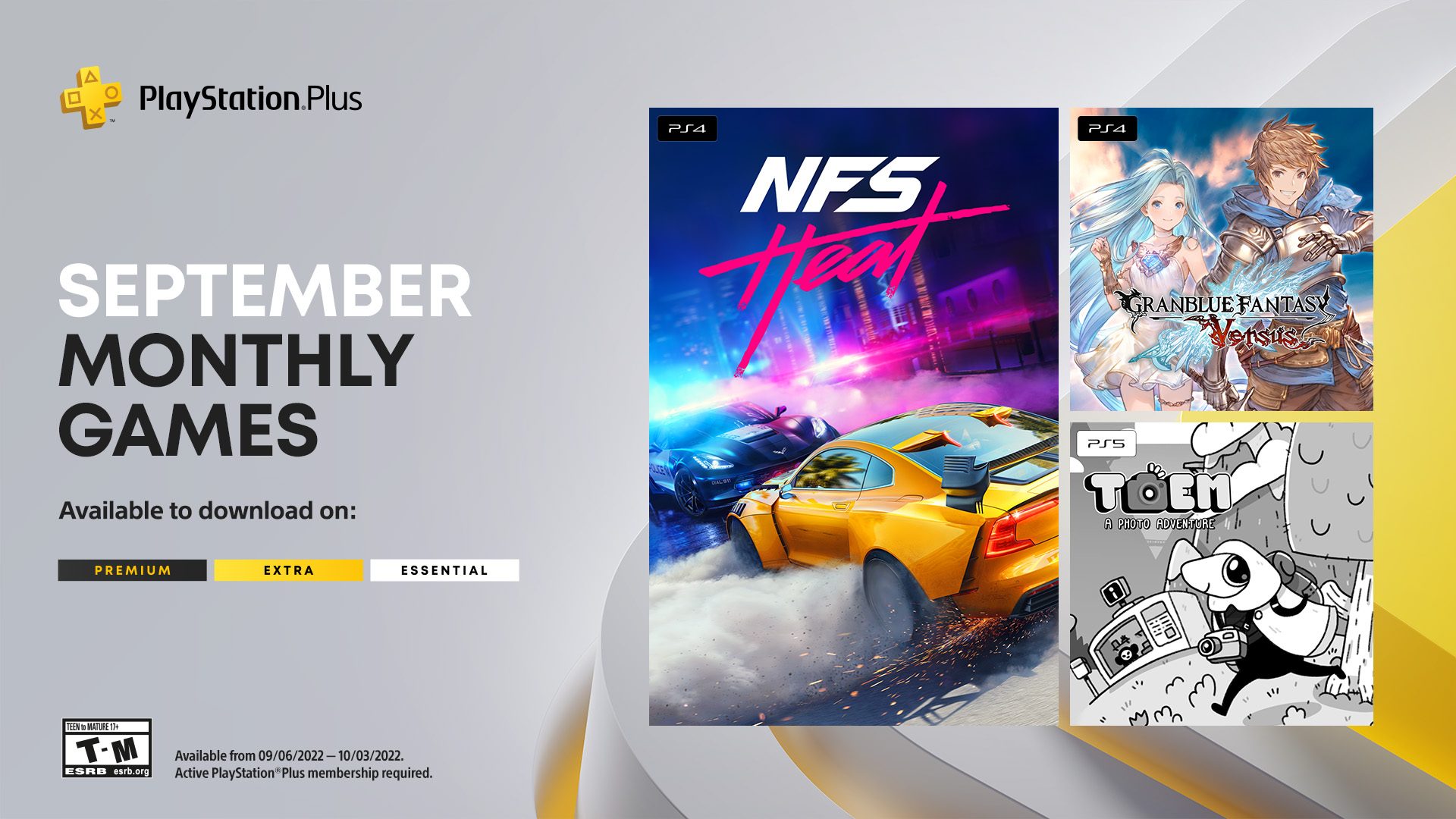PS Plus Free Games September 2022