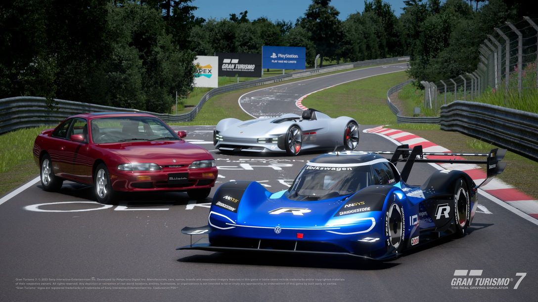 Gran Turismo 7 Update 1.23 headlined by Porsche Vision GT Spyder, Volkswagen ID.R, and Nissan Silvia K’s Type S