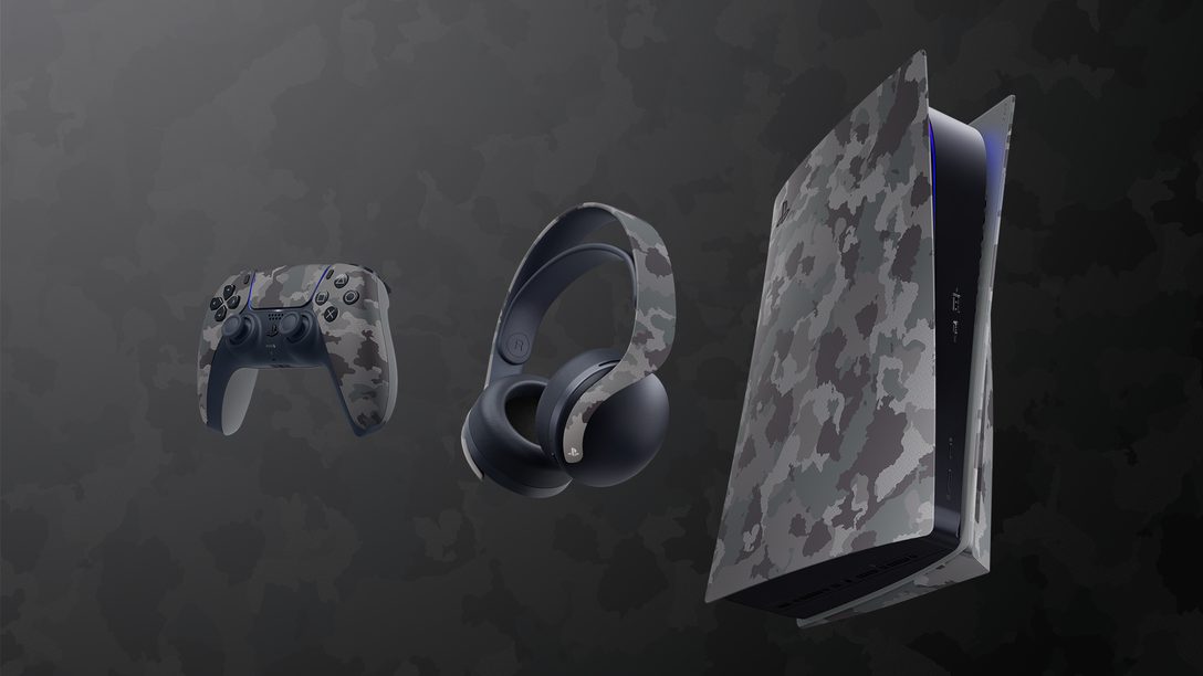 (For Southeast Asia) Gray Camouflage Collection joins the PS5 accessories lineup starting this fall