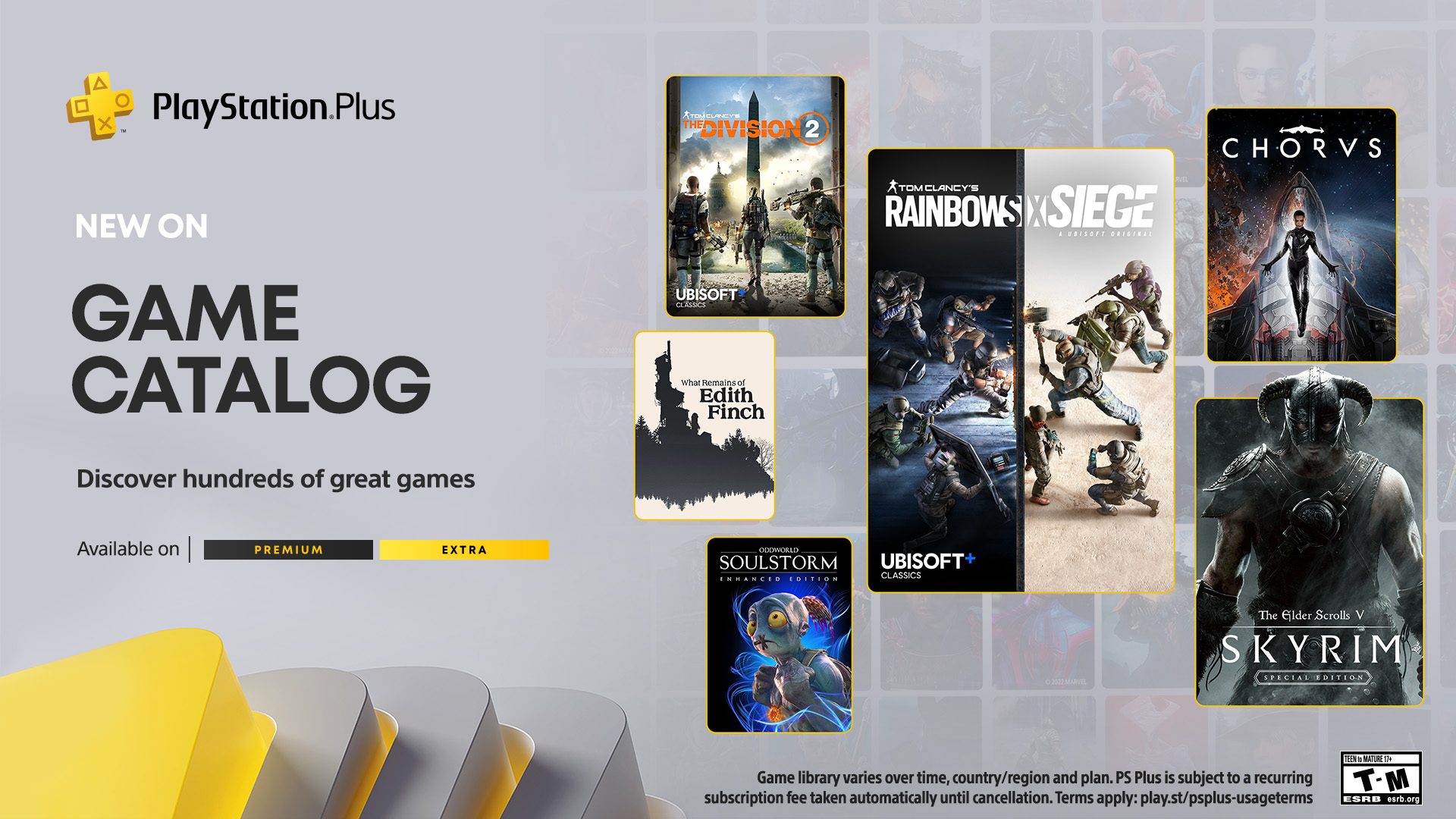 PlayStation Plus Game Catalog lineup for November Skyrim, Rainbow Six