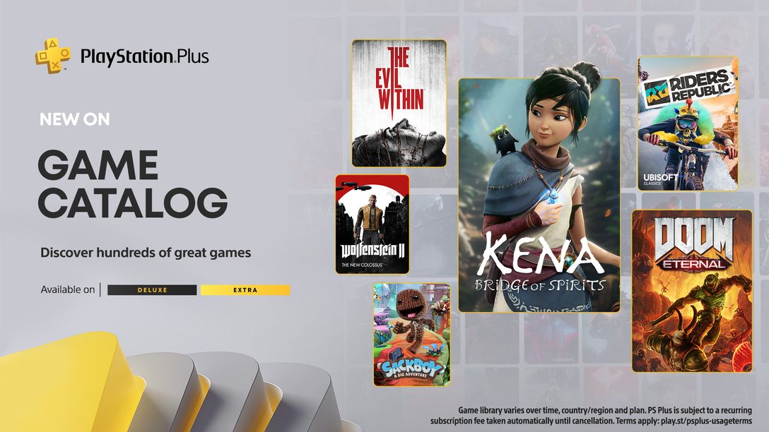 (For Southeast Asia) PlayStation Plus Game Catalog lineup for April: Kena: Bridge of Spirits, Doom Eternal, Riders Republic and more
