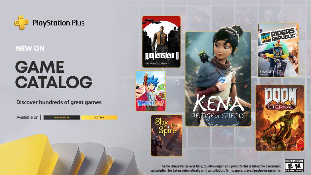 PlayStation Plus Game Catalog lineup for April: Kena: Bridge of Spirits, Doom Eternal, Riders Republic and more 