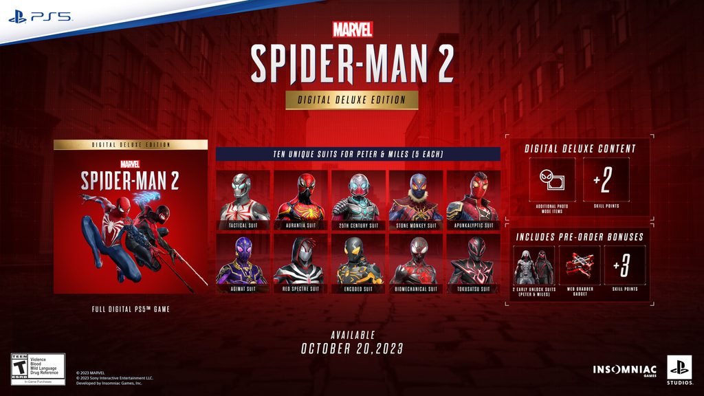 Marvel's Spider-Man 2 arrives only on PS5 October 20, Collector's & Digital  Deluxe Editions detailed – PlayStation.Blog