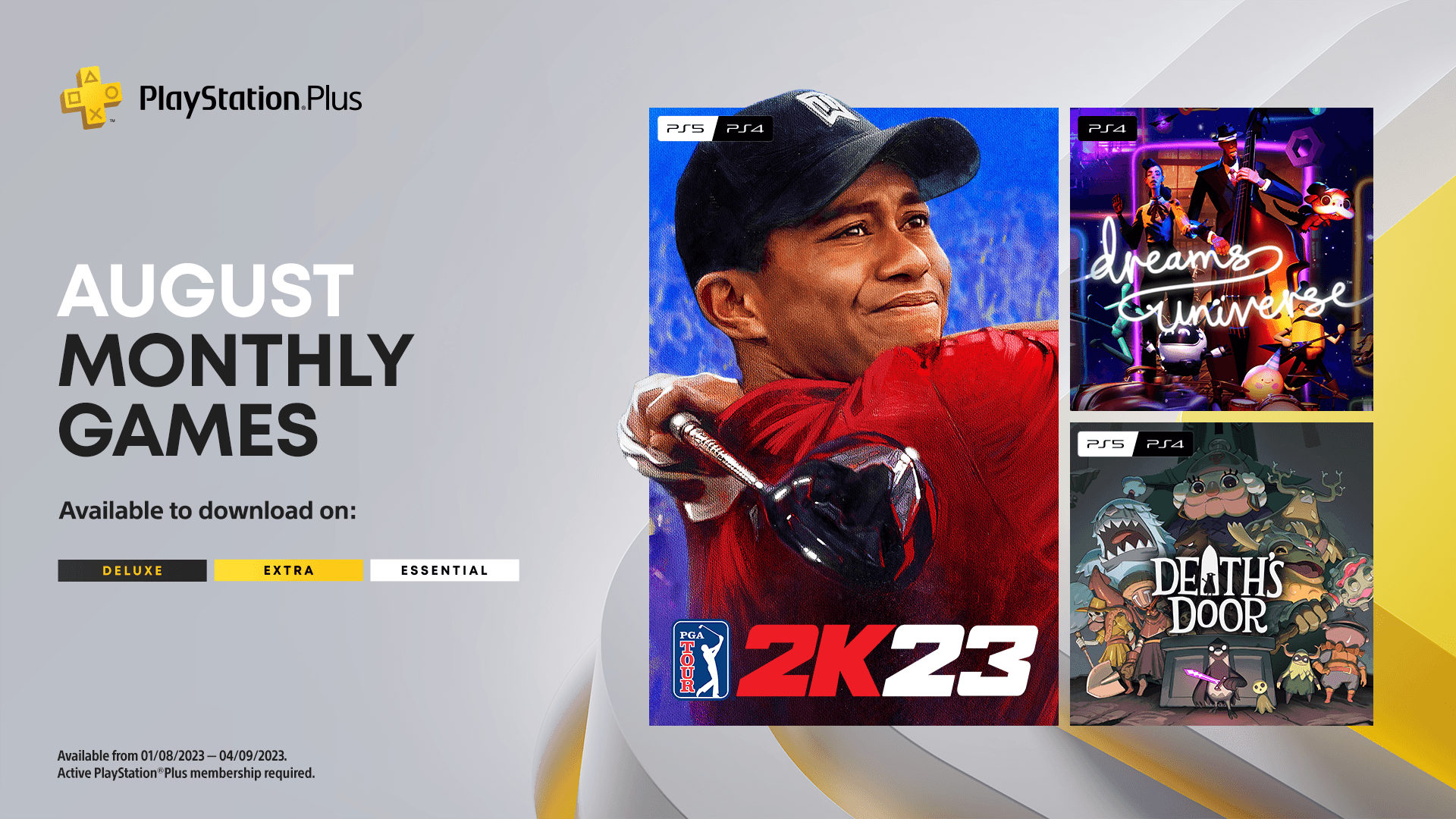 PlayStation Plus Monthly Games for August: PGA Tour 2K23, Dreams