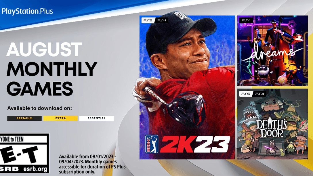 PlayStation Plus Monthly Games for August: PGA Tour 2K23, Dreams, Death's  Door – PlayStation.Blog