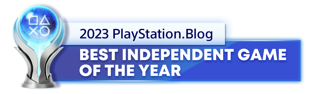 Platinum Trophy for the 2023 PlayStation Blog Best Independent Game of the Year Winner