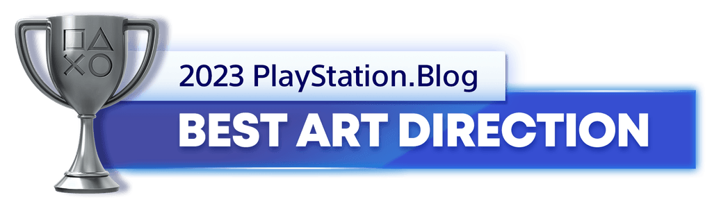Silver Trophy for the 2023 PlayStation Blog Best Art Direction Winner Silver Trophy for the 2023 PlayStation Blog Best Art Direction Winner