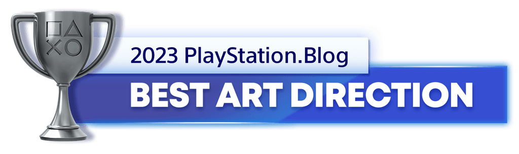 Silver Trophy for the 2023 PlayStation Blog Best Art Direction Winner