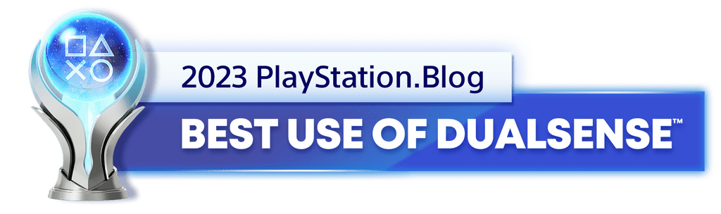 Platinum Trophy for the 2023 PlayStation Blog Best Use of DualSense Controller Winner