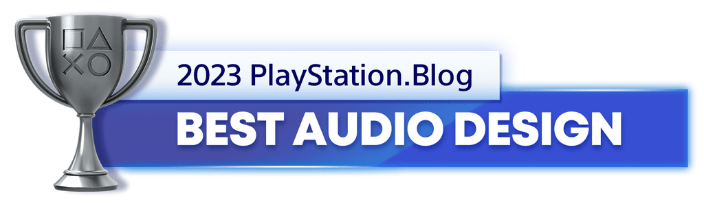 Silver Trophy for the 2023 PlayStation Blog Best Audio Design Winner