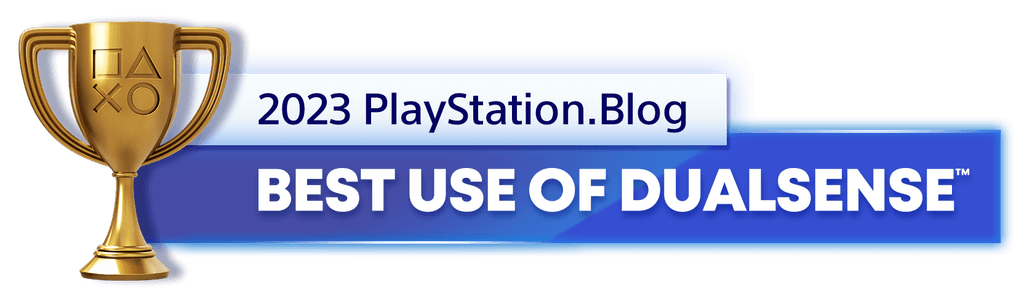 Gold Trophy for the 2023 PlayStation Blog Best Use of DualSense Controller Winner Gold Trophy for the 2023 PlayStation Blog Best Use of DualSense Controller Winner