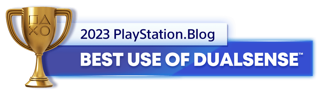 Gold Trophy for the 2023 PlayStation Blog Best Use of DualSense Controller Winner