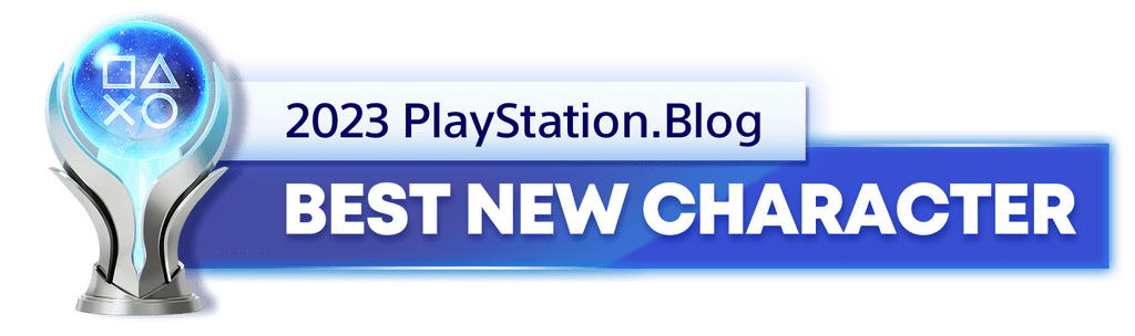  Platinum Trophy for the 2023 PlayStation Blog Best New Character Winner