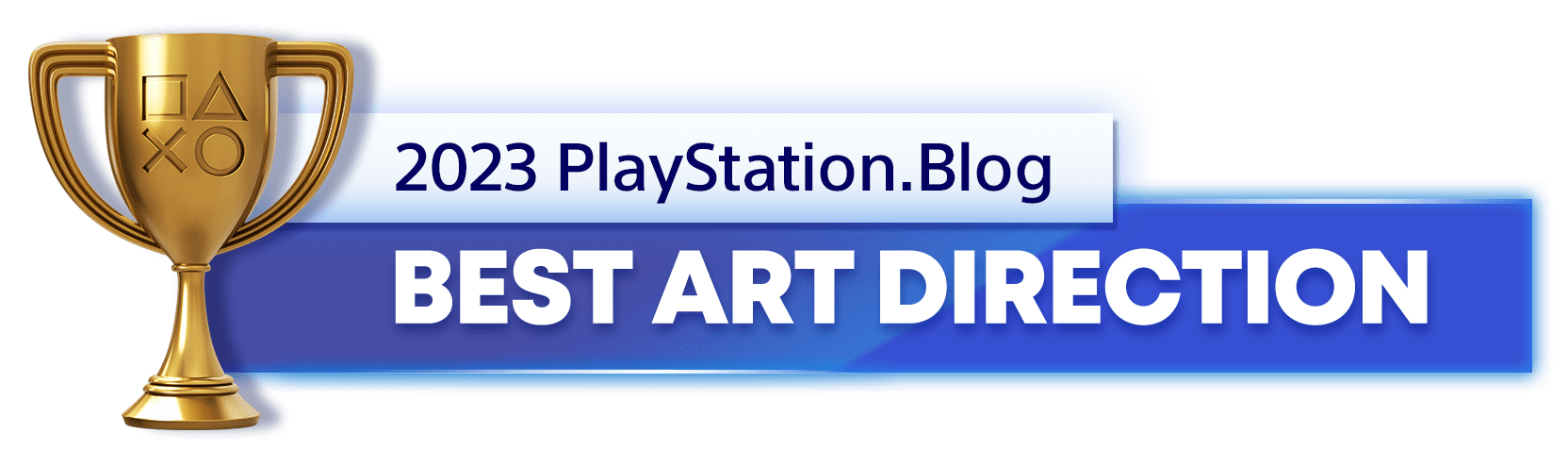 Gold Trophy for the 2023 PlayStation Blog Best Art Direction Winner