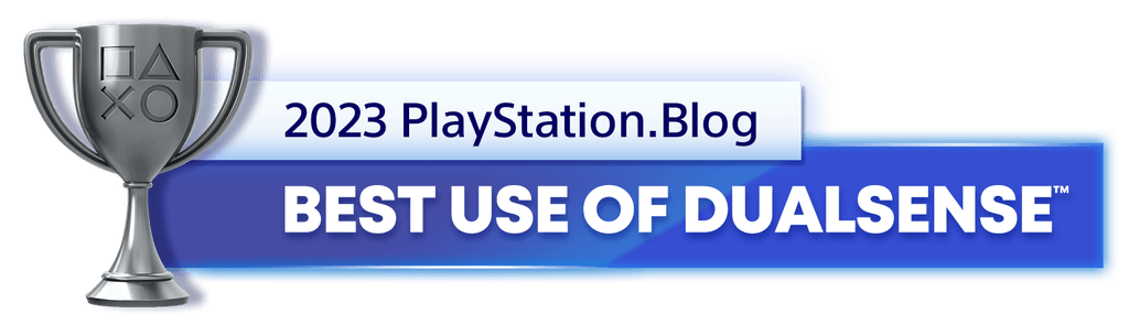 Silver Trophy for the 2023 PlayStation Blog Best Use of DualSense Controller Winner