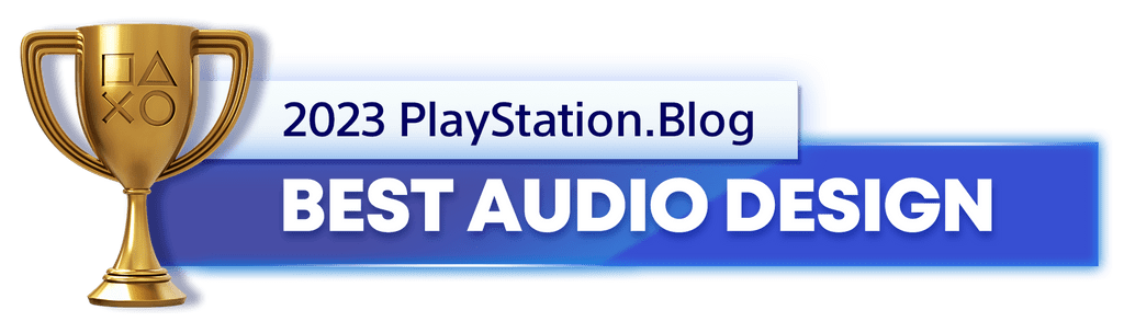 Gold Trophy for the 2023 PlayStation Blog Best Audio Design Winner