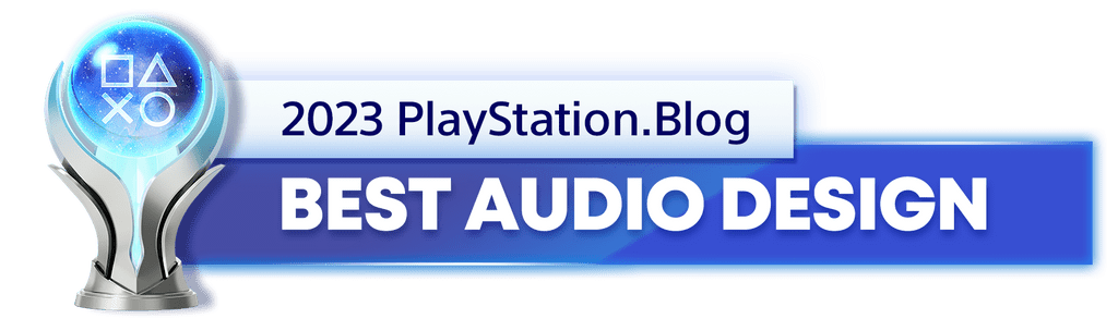 Platinum Trophy for the 2023 PlayStation Blog Best Audio Design Winner