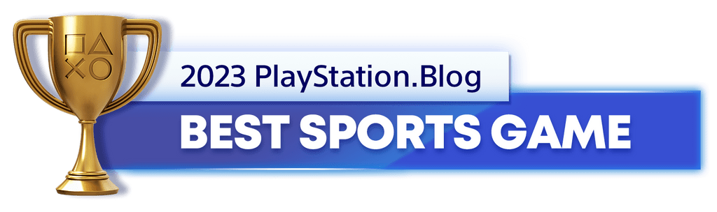 Gold Trophy for the 2023 PlayStation Blog Best Sports Game Winner