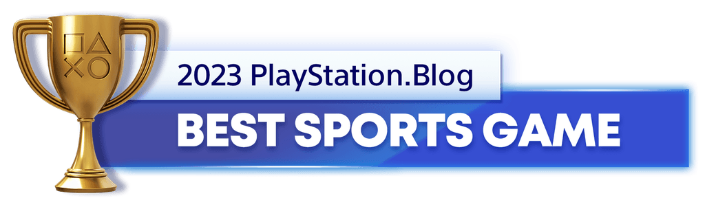 Gold Trophy for the 2023 PlayStation Blog Best Sports Game Winner