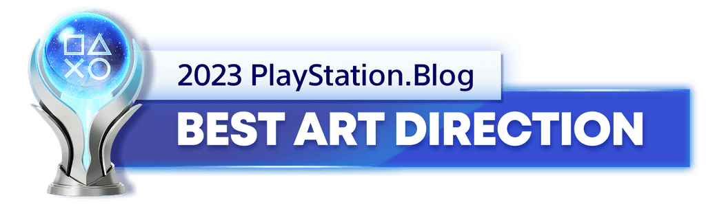 Platinum Trophy for the 2023 PlayStation Blog Best Art Direction Winner