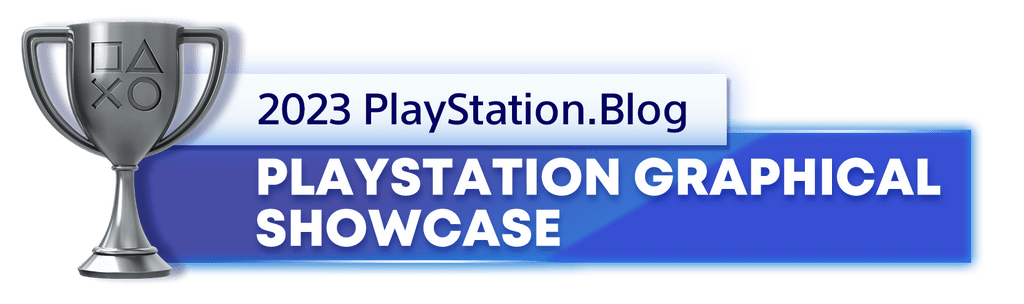 Silver Trophy for the 2023 PlayStation Blog PlayStation Best Graphical Showcase Winner