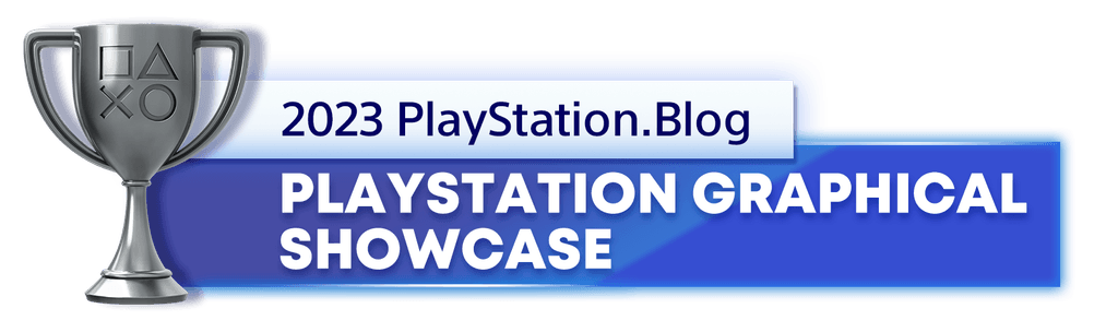 Silver Trophy for the 2023 PlayStation Blog PlayStation Best Graphical Showcase Winner