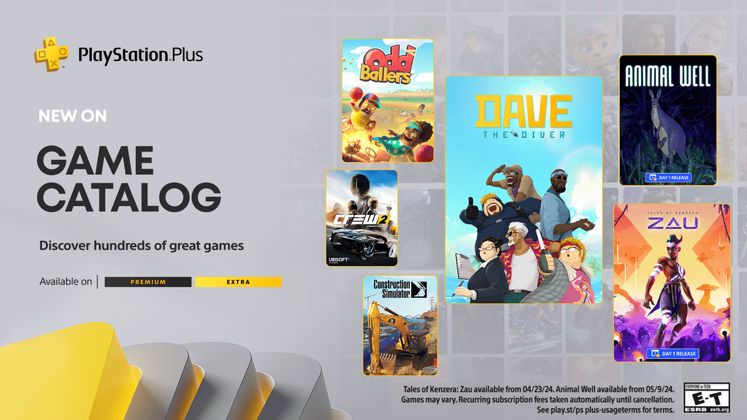 PlayStation Plus Game Catalog for April: Dave the Diver, Tales of Kenzera: Zau, The Crew 2 and more