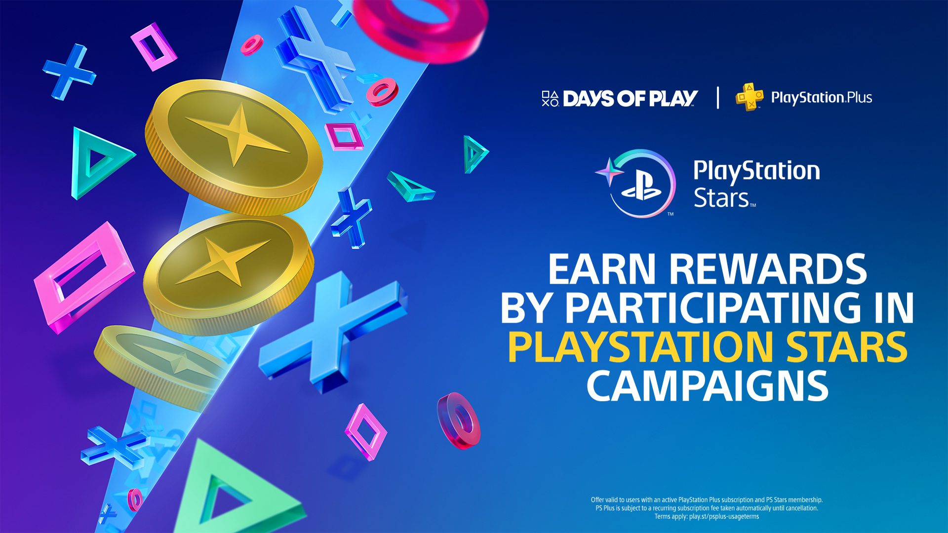 EARN REWARDS BY PARTICIPATING IN PLAYSTATION STARS CAMPAIGNS.