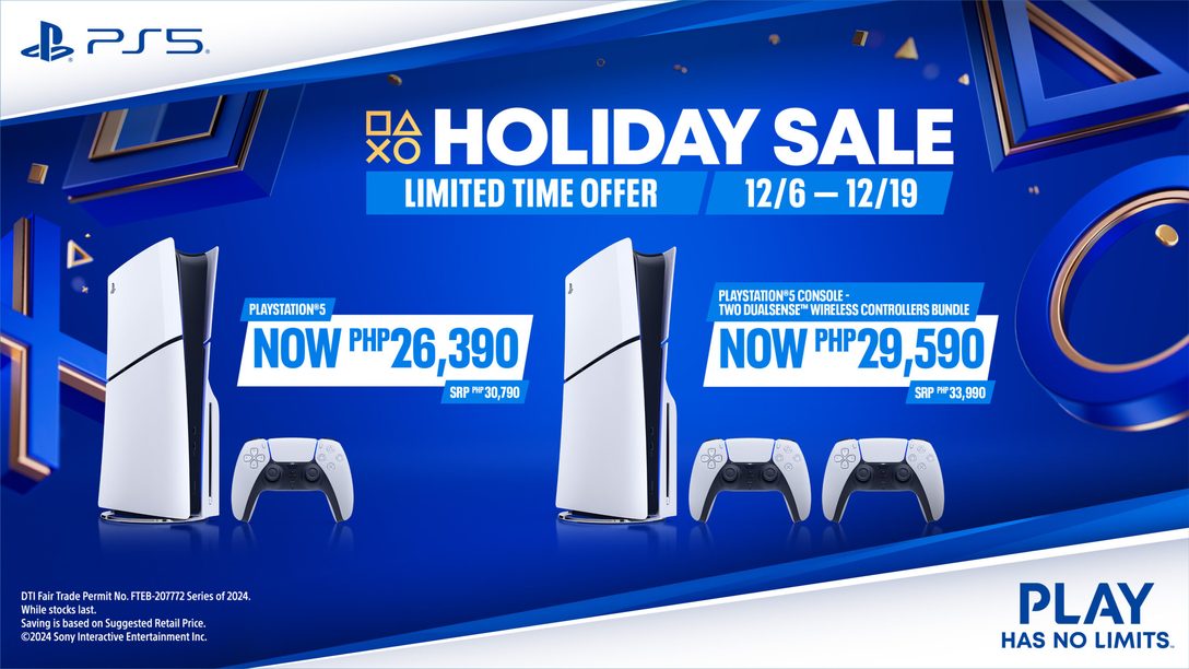 Holiday Sale 2024 in the Philippines featuring Discounts on PlayStation 5 and PS VR2