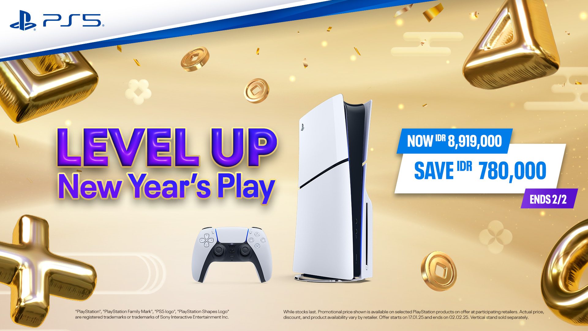 (For Indonesia) Level Up New Year’s Play! Purchase PlayStation 5 and stand a chance to win rewards!