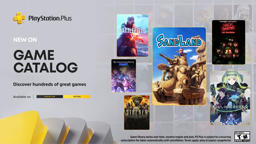 PlayStation Plus Game Catalog for May: Sand Land, Soul Hackers 2, Five Nights at Freddy’s: Help Wanted, Battlefield V and more  