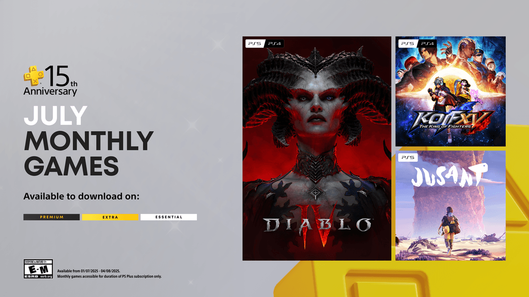 PlayStation Plus Monthly Games for July & a big thank you to players for 15 wonderful years
