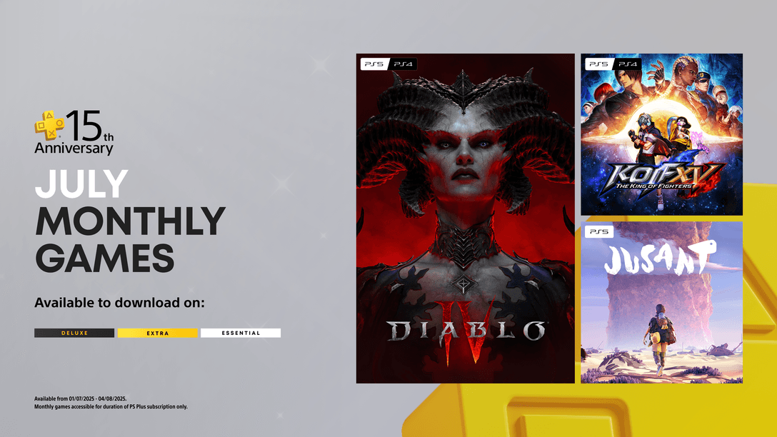 (For Southeast Asia) PlayStation Plus Monthly Games for July & a big thank you to players for 15 wonderful years