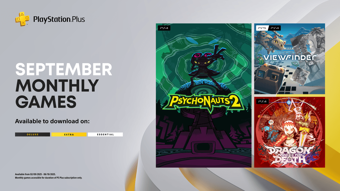 (From Southeast Asia) PlayStation Plus Monthly Games for August: Psychonauts 2, Dragon Marked For Death , Viewfinder