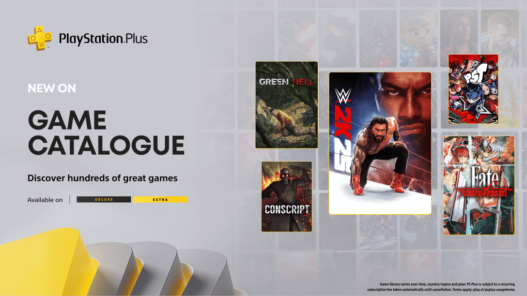 (For Southeast Asia) PlayStation Plus Game Catalog for September: WWE 2K25, Persona 5 Tactica, Green Hell, Fate/Samurai Remnant, and more